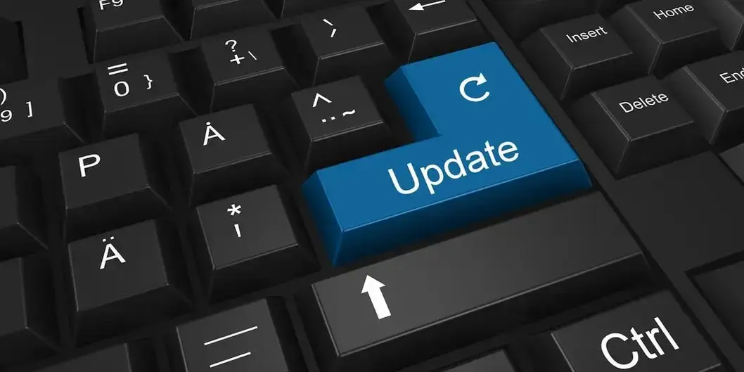 Bildschirm mit laufendem Software-Update
